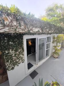 德班Rosetta Cottage的一间有门的房间,一些植物