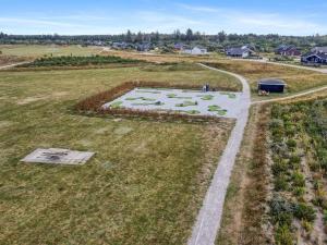 an overhead view of a garden in a field at Holiday Home Dorithea - 3-5km from the sea by Interhome in Brovst