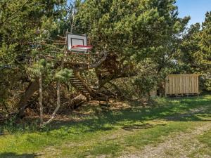 un canestro da basket su un albero con un frisbee di Holiday Home Winder - 1-3km from the sea by Interhome a Hirtshals