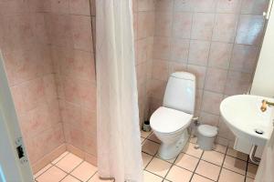 un bagno con un water e un lavandino di 40893-Ulfborg-Skindbjergvej-393 a Fjand Gårde Altre 23 foto