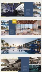 three different views of a building with a pool at Resort Porto Life 2 in Porto De Galinhas