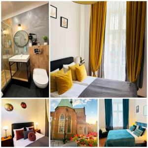 Ένα ή περισσότερα κρεβάτια σε δωμάτιο στο Krakow Apartments & Rooms