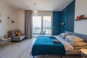 Ένα ή περισσότερα κρεβάτια σε δωμάτιο στο Monày apartments - Albelli