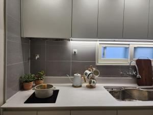 Η κουζίνα ή μικρή κουζίνα στο Busan Gwangalli Beachfront Stay