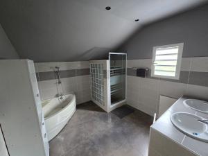 Koupelna v ubytování Villa au centre ville du Tampon + 10 fotografií