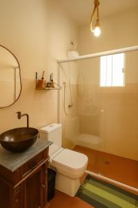 Koupelna v ubytování Chalé Roberta