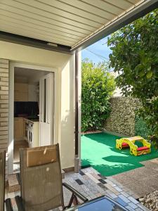 a backyard with a small pool with a toy on it at ANVEDOR in Crikvenica