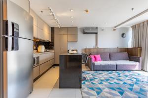 Køkken eller tekøkken på Apt Premium Work & Stay dentro do shopping