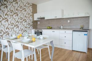 Kuchyň nebo kuchyňský kout v ubytování Villa Grande - Apartmány