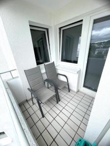 Ruang duduk di 1-Zimmer Apartment in Goldberg