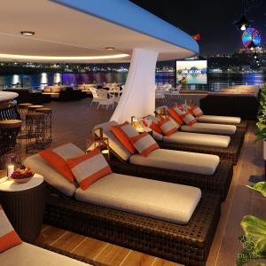 Χώρος καθιστικού στο Du Yen Cruise