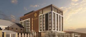 an architectural rendering of a building with a building at The Key Hotel Dubuque, Tapestry Collection By Hilton in Dubuque