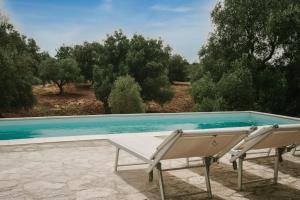 Πισίνα στο ή κοντά στο HelloAPULIA Trulli Angelo - Private Pool Villa in Olive Grove close to Ostuni, Local Dining 5 min