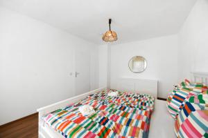 Katil atau katil-katil dalam bilik di Ferienwohnung am Geiseltalsee