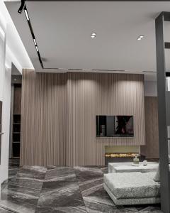 Posezení v ubytování Stake House VIP Marriotte Apartment