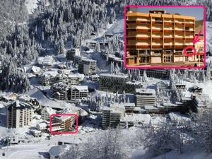 arial view of a ski resort in the snow at Résidence Marmottes - 2 Pièces pour 8 Personnes MAE-6013 in Gourette