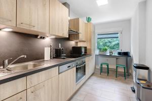 Η κουζίνα ή μικρή κουζίνα στο Apartment Fuchsbau
