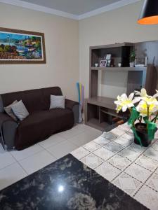 Χώρος καθιστικού στο Casa Espaçosa com Piscina e Lazer Próxima ao Mar