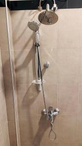 a shower with a shower head in a bathroom at Gin Oya Villa in Aluttota +32 photos