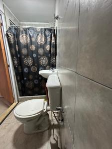 ein Badezimmer mit Toilette und Waschbecken in der Unterkunft Departamento Rojas 2 in San Fernando del Valle de Catamarca