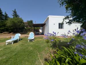 two chairs in the yard of a house at Livingtarifa Casa Luz in Facinas +16 photos