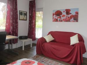 Χώρος καθιστικού στο Ferienwohnung Kampstrasse 6