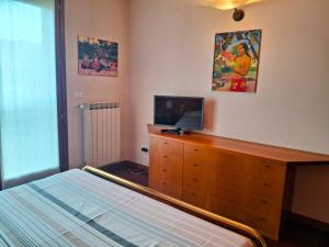 TV a/nebo společenská místnost v ubytování Casa Mike - Trilocale con box auto + 16 fotografií