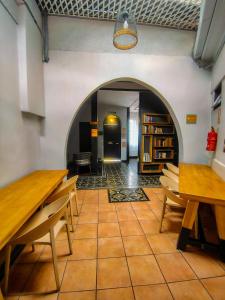 Ruang duduk di Viajero San José Hostel