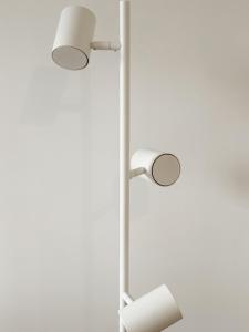 a white lamp with two lights on a wall at Nice Center - Spacious Luxury Apartment with Air Conditioning in Nice +33 photos