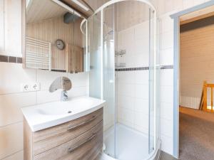 Ένα μπάνιο στο Ferienhaus in der mecklenburgischen Seenplatte +32 φωτογραφίες