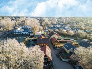 an aerial view of a town with houses and trees at elegant eingerichtete Ferienwohnung in Granzow
