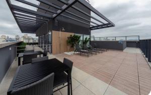 Μπαλκόνι ή βεράντα στο Apartamento 2 quartos aconchegante em frente ao Allianz Parque
