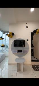 TV a/nebo společenská místnost v ubytování Hotel Sky Gold + 10 fotografií