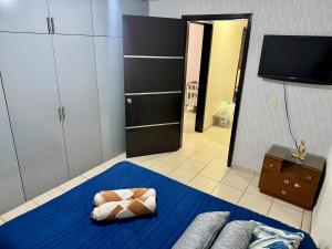 TV a/nebo společenská místnost v ubytování Casa amarilla los volcanes