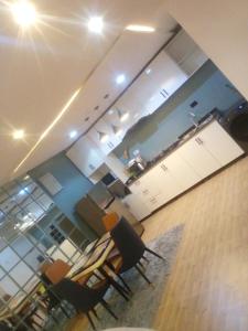 an overhead view of an office with chairs and cabinets at Luxury Homes in Lekki
