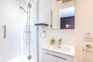 un bagno con lavandino e doccia di Chambre Familiale 3 personnes - N°9 a Chantonnay Altre 29 foto