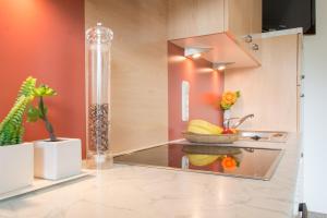 Kuchyň nebo kuchyňský kout v ubytování Ferienwohnung Pension Tirol