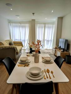 Ruang duduk di Leeds Arena Luxury Appt