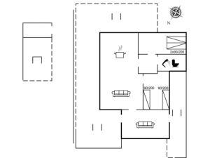 a floor plan of a house at Holiday Home Aarto - 250m from the sea by Interhome in Sæby +12 photos