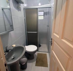 Koupelna v ubytování Casa Joaninha Biasutti