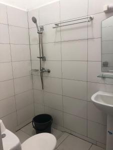 ロメにあるla Maison de rêve à Loméのシャワー、トイレ、洗面台付きのバスルーム