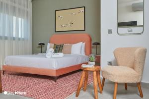 Postel nebo postele na pokoji v ubytování Stayhere Casablanca - Gauthier 2 - Contemporary Residence