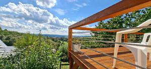 a view from the deck of a house at Romantika pro dva v Lukově u Zlína in Lukov