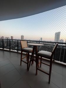 Balkón nebo terasa v ubytování Apartamento Premium COP 30 andar Alto- Melhor localização de Belém com Vista da Baía do Guajará
