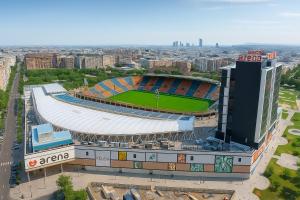 Udsigt til Valencia eller udsigt til byen taget fra lejligheden