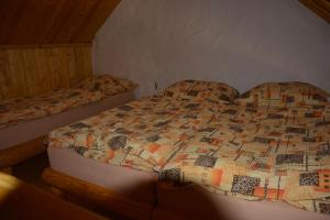 a bedroom with two beds in a room at Chalupa Ambra in Prachatice