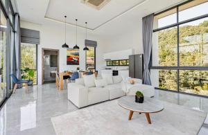 Χώρος καθιστικού στο Vista villa