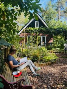 Taman di luar Vakantiehuis Vliegend Hert Veluwe