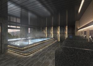 a rendering of a room with a hot tub at TAOYA Hakone in Hakone