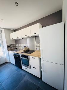 Η κουζίνα ή μικρή κουζίνα στο Appartement à la campagne